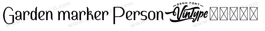Garden marker Person字体转换